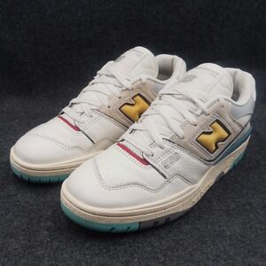 New Balance 550 Men's 7 Sea Salt Yellow Cream Low Top Sneakers BB550SSC
